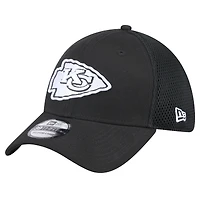 Casquette Main Neo 39THIRTY Flex noire New Era Kansas City Chiefs pour homme
