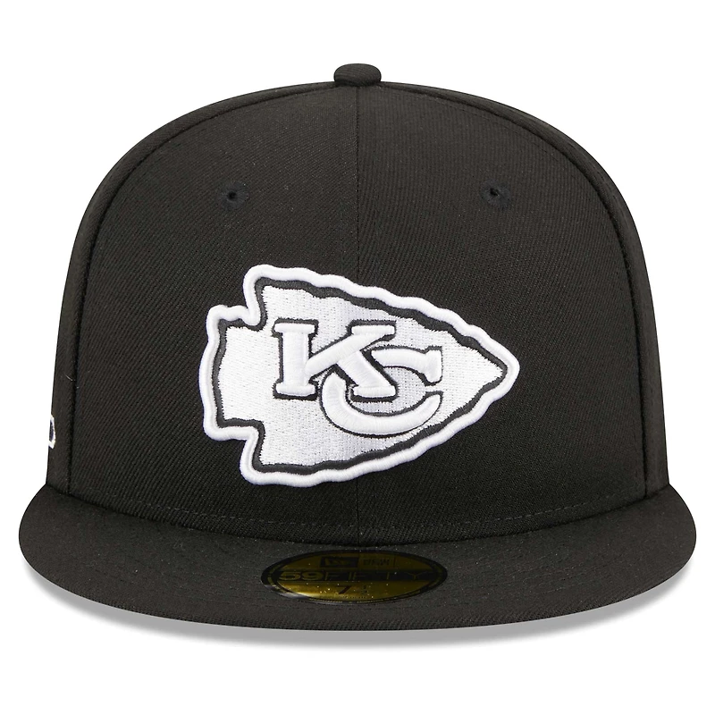 Casquette ajustée 59FIFTY pour hommes des Kansas City Chiefs New Era noire