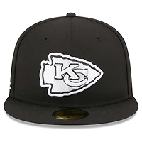 Casquette ajustée 59FIFTY pour hommes des Kansas City Chiefs New Era noire