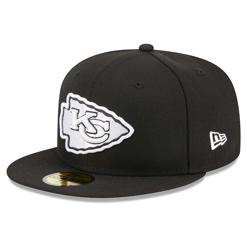 Casquette ajustée 59FIFTY pour hommes des Kansas City Chiefs New Era noire