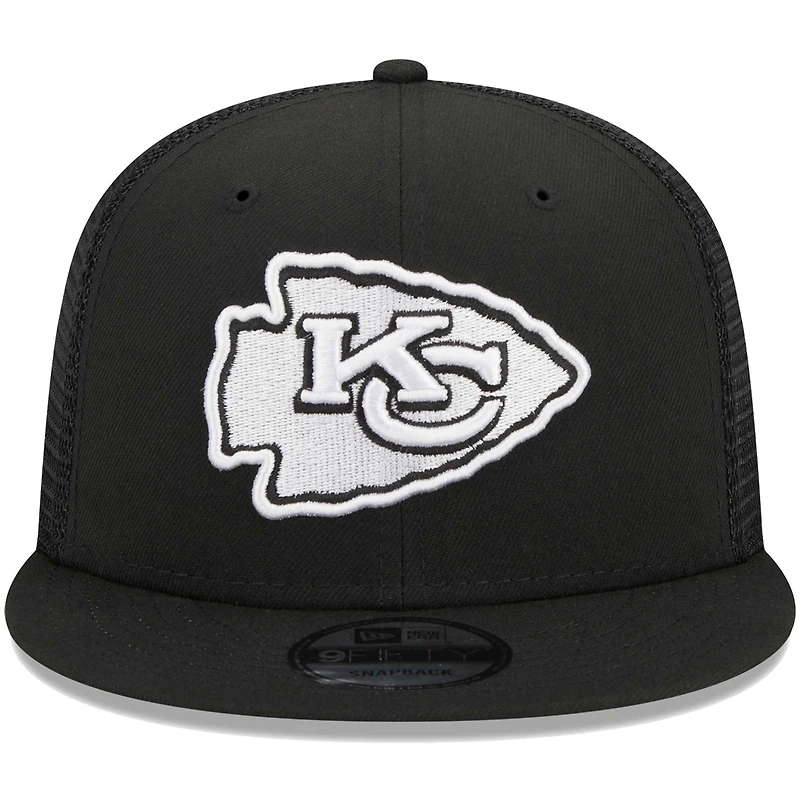 Casquette Snapback 9FIFTY Main Trucker Main Trucker des Chiefs de Kansas City New Era noire pour homme