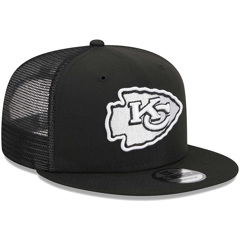 Casquette Snapback 9FIFTY Main Trucker Main Trucker des Chiefs de Kansas City New Era noire pour homme