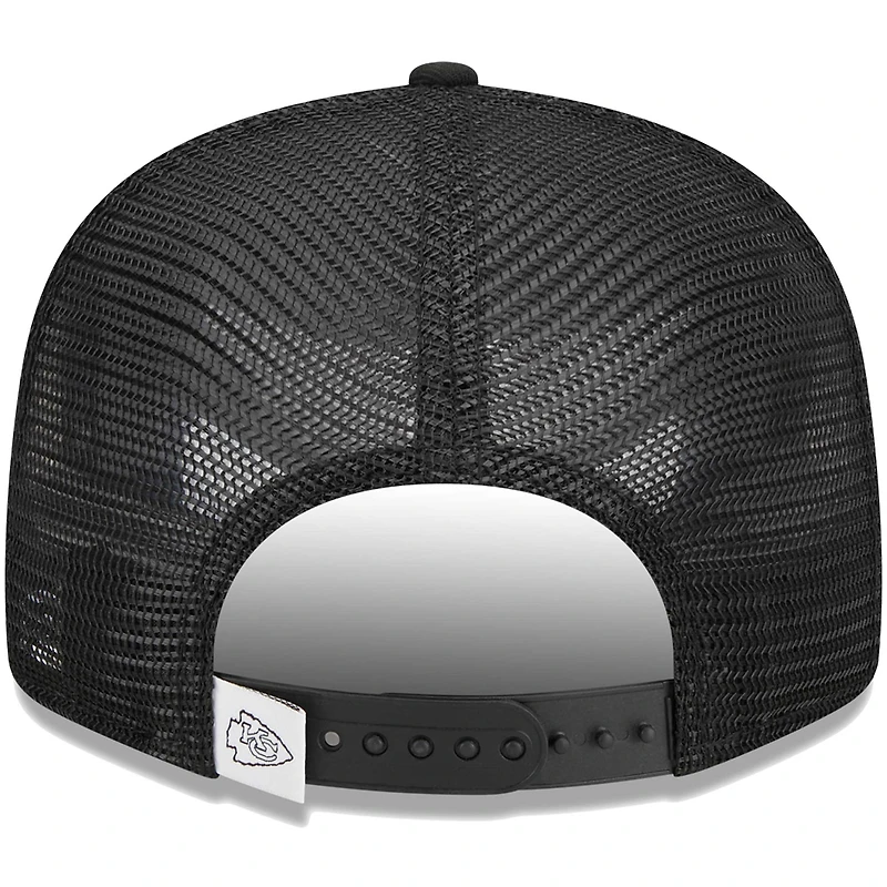 Casquette Snapback 9FIFTY Main Trucker Main Trucker des Chiefs de Kansas City New Era noire pour homme