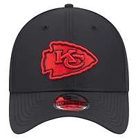 Casquette New Era noire Kansas City Chiefs Night 39THIRTY Flex pour homme