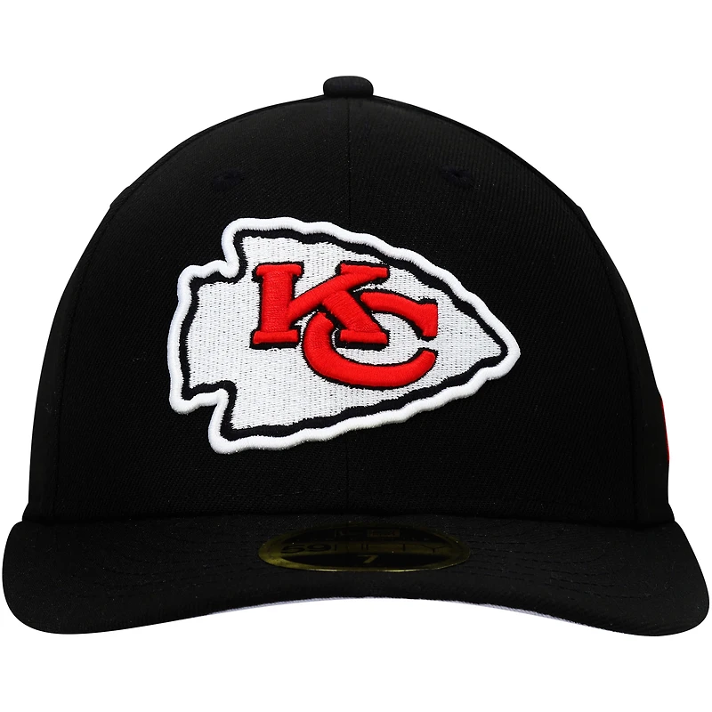 Men's New Era Black Kansas City Chiefs Omaha Low Profile 59FIFTY Fitted Hat