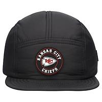 Casquette ajustable matelassée noire New Era Kansas City Chiefs pour homme
