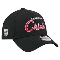Casquette ajustable Smith 9FORTY Kansas City Chiefs noire New Era pour homme