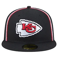 Men's New Era Black Kansas City Chiefs Soutache 59FIFTY Fitted Hat