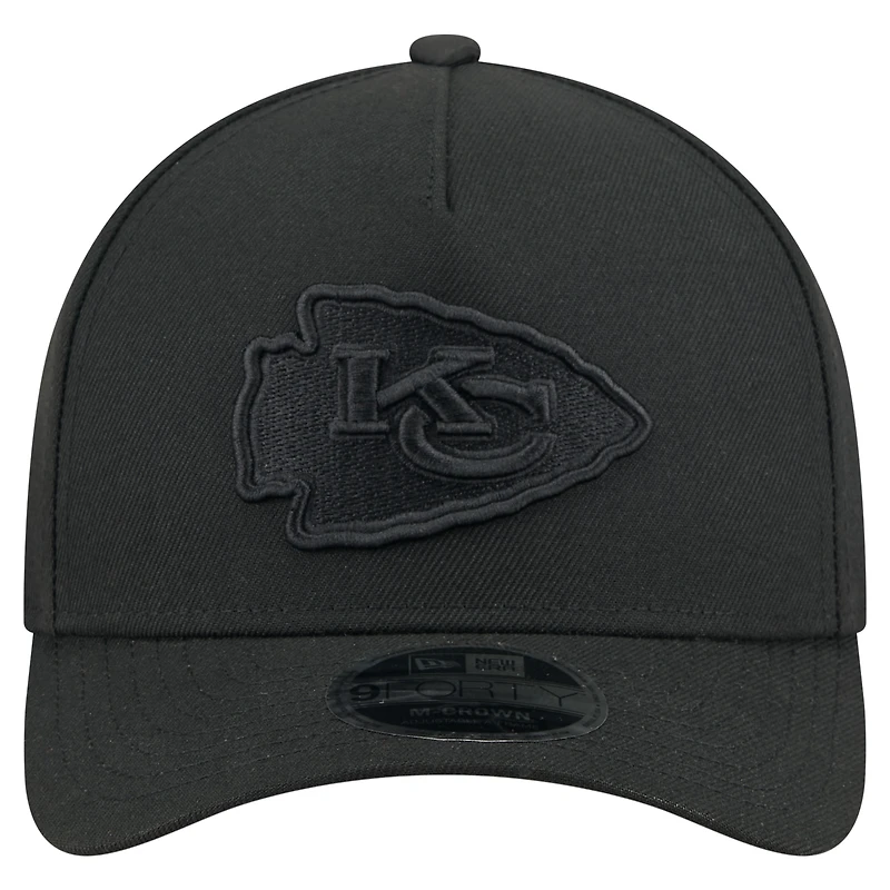 Casquette ajustable 9FORTY M-Crown A-Frame noire New Era pour homme, collection Team Chiefs des Kansas City