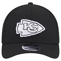Casquette ajustable 9FORTY M-Crown A-Frame noire New Era pour homme, collection Team Chiefs des Kansas City