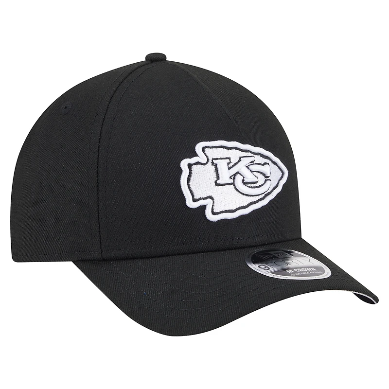 Casquette ajustable 9FORTY M-Crown A-Frame noire New Era pour homme, collection Team Chiefs des Kansas City