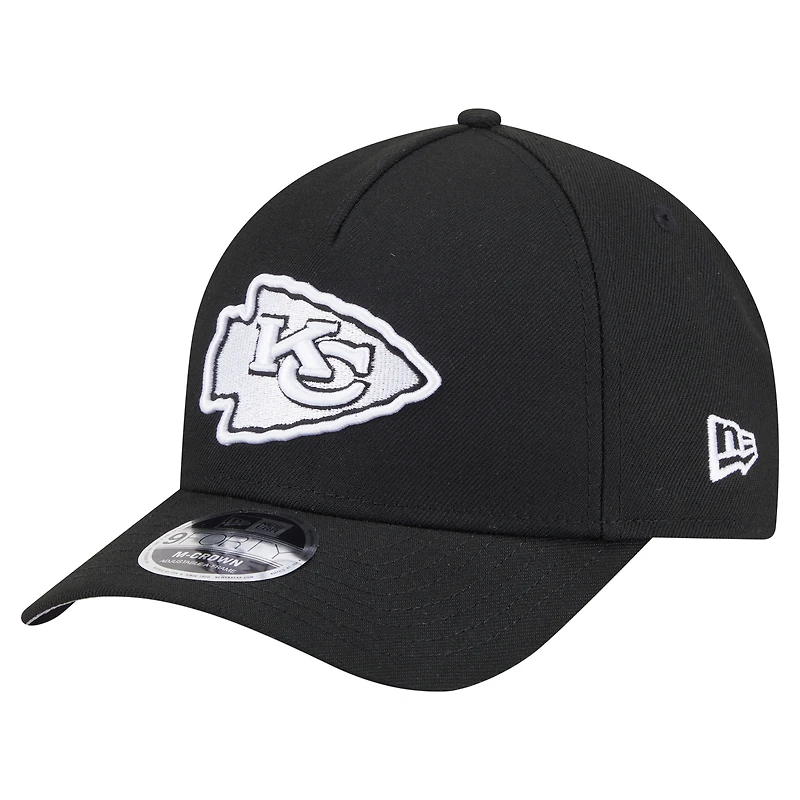 Casquette ajustable 9FORTY M-Crown A-Frame noire New Era pour homme, collection Team Chiefs des Kansas City