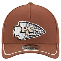 Casquette ajustable 9FORTY Motorsport marron Kansas City Chiefs de New Era pour homme