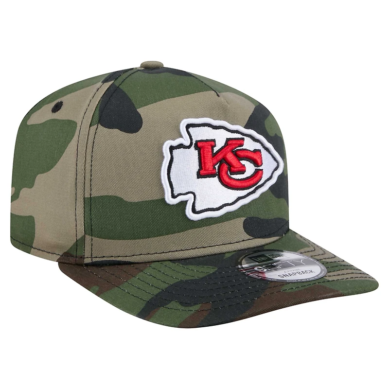 Casquette à visière rabattable Woodsy 9FIFTY Camo Kansas City Chiefs de New Era pour homme