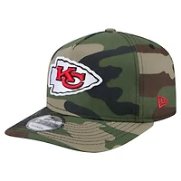 Casquette à visière rabattable Woodsy 9FIFTY Camo Kansas City Chiefs de New Era pour homme