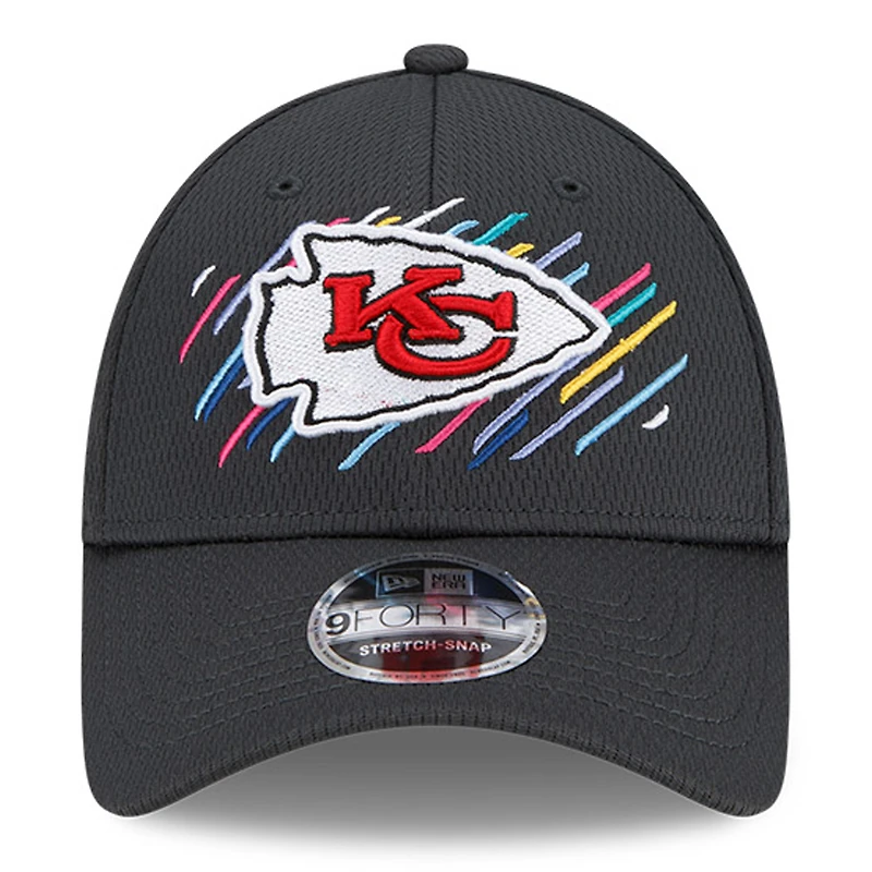 Men's New Era Charcoal Kansas City Chiefs 2021 NFL Crucial Catch - 9FORTY Adjustable Hat