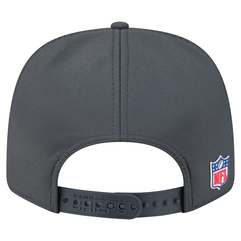 Men's New Era Charcoal Kansas City Chiefs 2025 Sideline Cold Weather 9SEVENTY Adjustable Hat