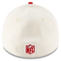 Casquette New Era 39THIRTY Flex crème/rouge pour homme des Kansas City Chiefs, draft NFL 2025