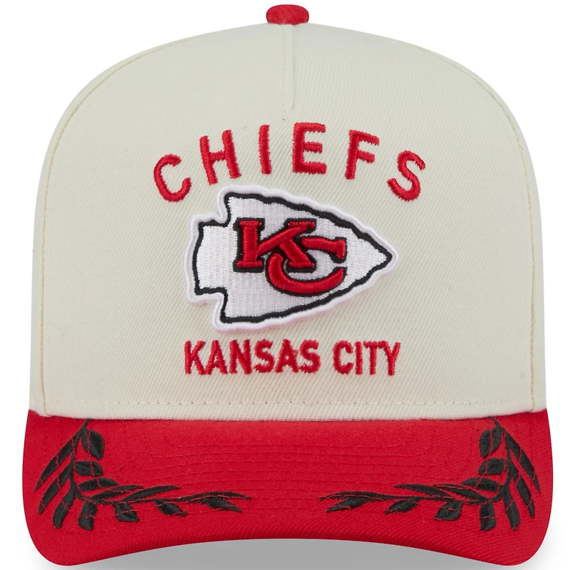 Men's New Era Cream/Red Kansas City Chiefs 2025 NFL Draft 9FIFTY A-Frame Snapback Hat