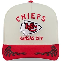 Men's New Era Cream/Red Kansas City Chiefs 2025 NFL Draft 9FIFTY A-Frame Snapback Hat