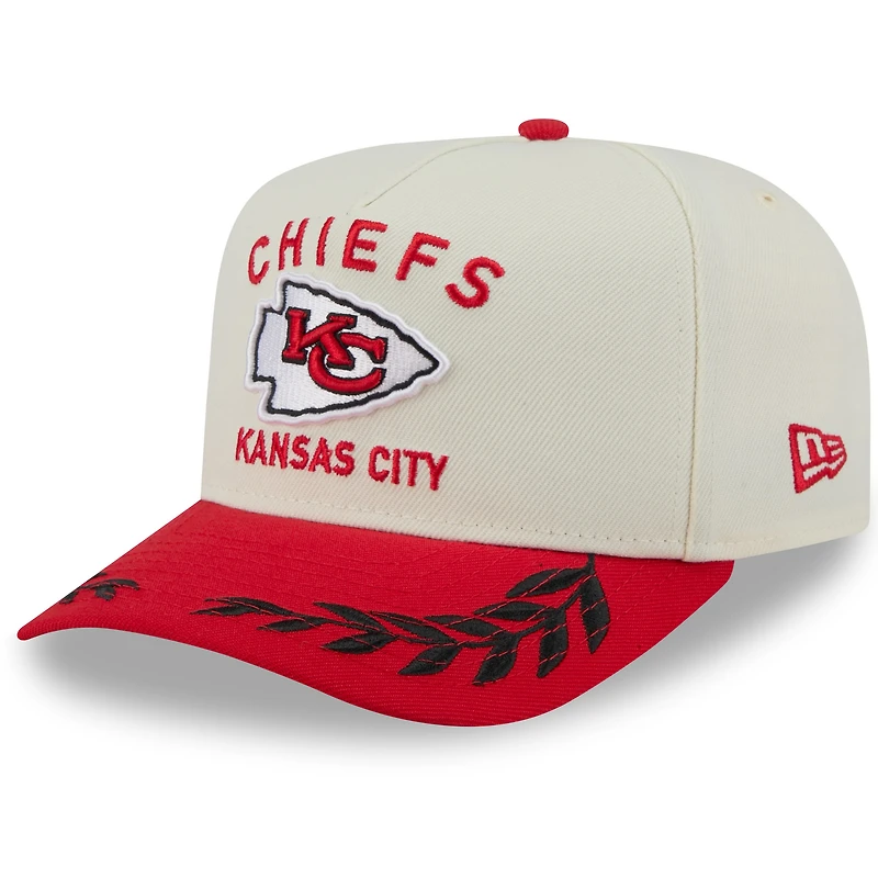 Men's New Era Cream/Red Kansas City Chiefs 2025 NFL Draft 9FIFTY A-Frame Snapback Hat