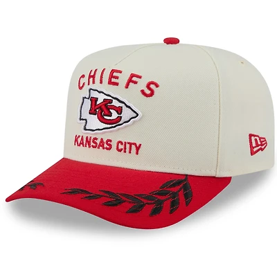 Men's New Era Cream/Red Kansas City Chiefs 2025 NFL Draft 9FIFTY A-Frame Snapback Hat