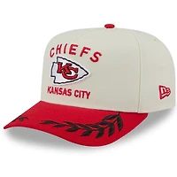 Men's New Era Cream/Red Kansas City Chiefs 2025 NFL Draft 9FIFTY A-Frame Snapback Hat