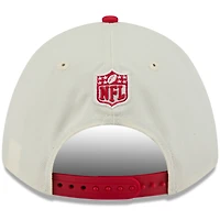 Casquette ajustable New Era 9FORTY A-Frame M-Crown crème/rouge pour homme des Kansas City Chiefs