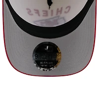 Casquette ajustable New Era 9FORTY A-Frame M-Crown crème/rouge pour homme des Kansas City Chiefs