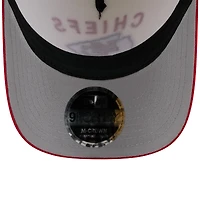 Casquette ajustable New Era 9FORTY A-Frame M-Crown crème/rouge pour homme des Kansas City Chiefs