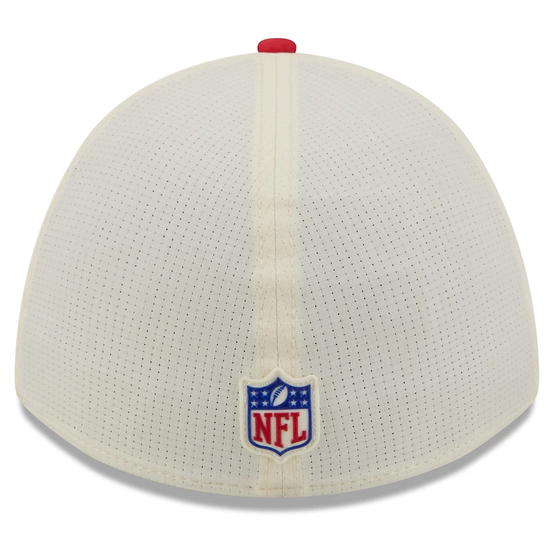 Men's New Era Cream/Red Kansas City Chiefs 2026 NFL Training Camp 39THIRTY M-Crown Flex Hat