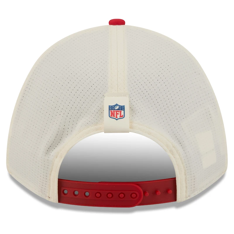 Men's New Era Cream/Red Kansas City Chiefs 2026 NFL Training Camp 9FORTY Adjustable Hat