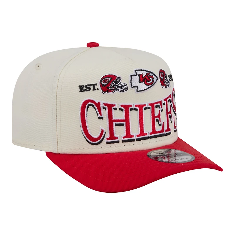 Casquette snapback New Era crème/rouge Kansas City Chiefs 9FIFTY pour homme