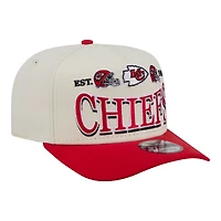 Casquette snapback New Era crème/rouge Kansas City Chiefs 9FIFTY pour homme