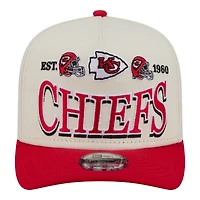 Men's New Era  Cream/Red Kansas City Chiefs A-Frame 9FIFTY Snapback Hat