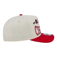 Men's New Era  Cream/Red Kansas City Chiefs A-Frame 9FIFTY Snapback Hat