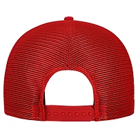 Men's New Era Cream/Red Kansas City Chiefs  Cutout A-Frame 9FIFTY Snapback Hat