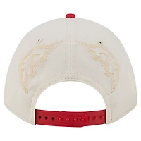 Casquette western New Era 9FORTY A-Frame ajustable crème/rouge Kansas City Chiefs pour homme