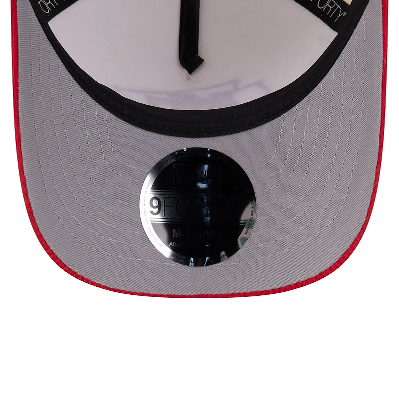 Casquette western New Era 9FORTY A-Frame ajustable crème/rouge Kansas City Chiefs pour homme