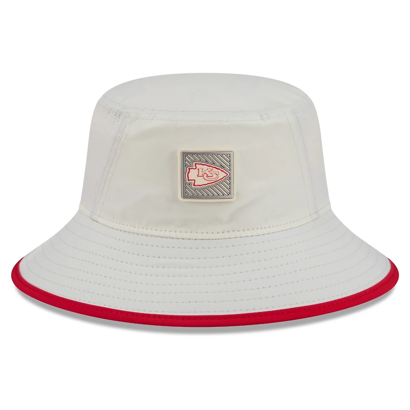 Men's New Era Cream Kansas City Chiefs 2026 NFL Training Camp Sport Bucket Hat