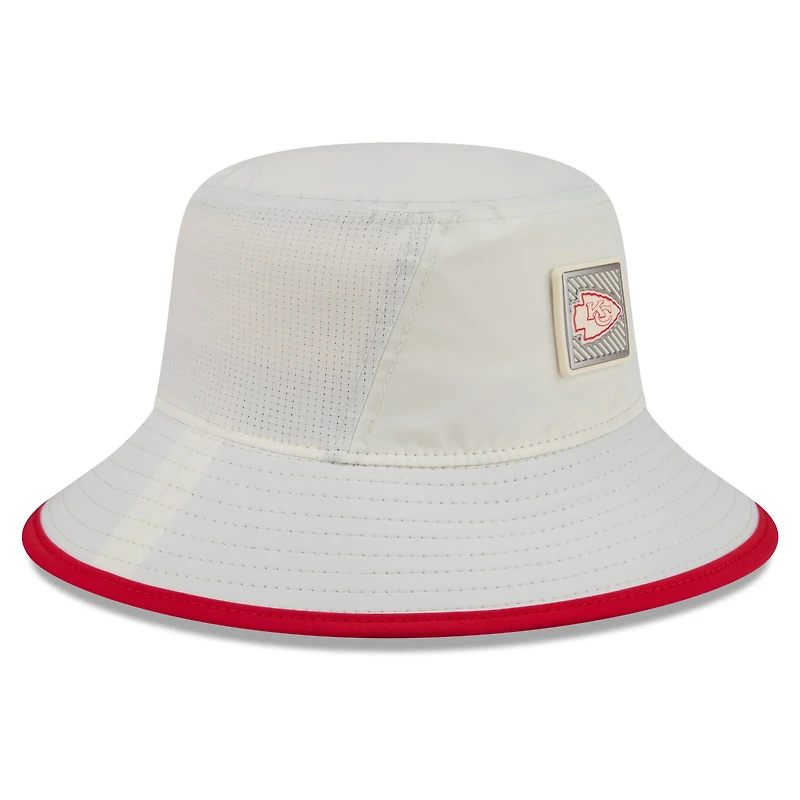 Men's New Era Cream Kansas City Chiefs 2026 NFL Training Camp Sport Bucket Hat