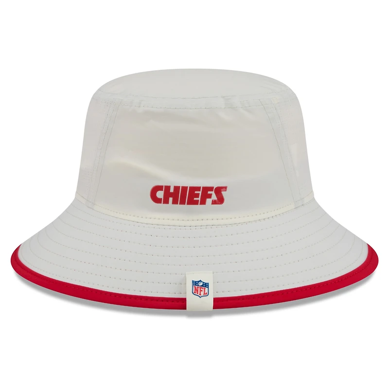 Men's New Era Cream Kansas City Chiefs 2026 NFL Training Camp Sport Bucket Hat