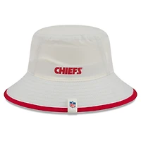 Men's New Era  Cream Kansas City Chiefs 2026 NFL Training Camp Sport Bucket Hat