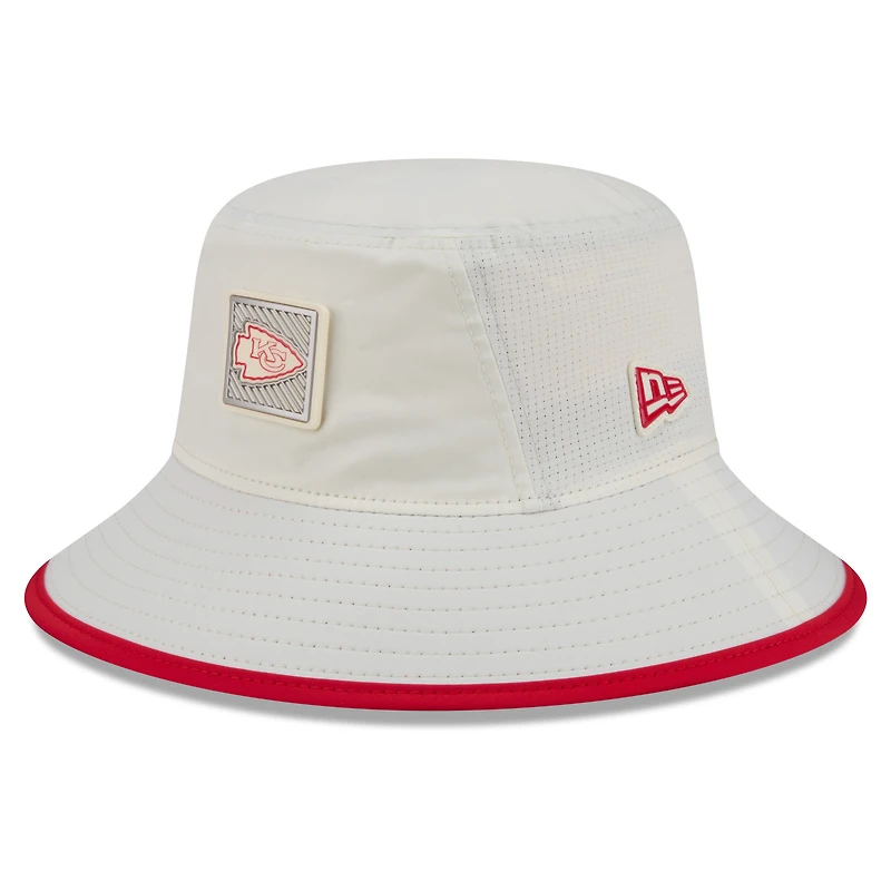 Men's New Era Cream Kansas City Chiefs 2026 NFL Training Camp Sport Bucket Hat