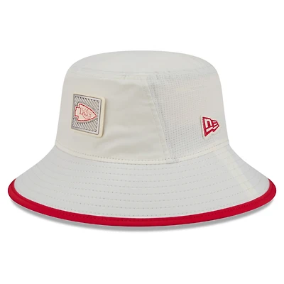 Men's New Era Cream Kansas City Chiefs 2026 NFL Training Camp Sport Bucket Hat