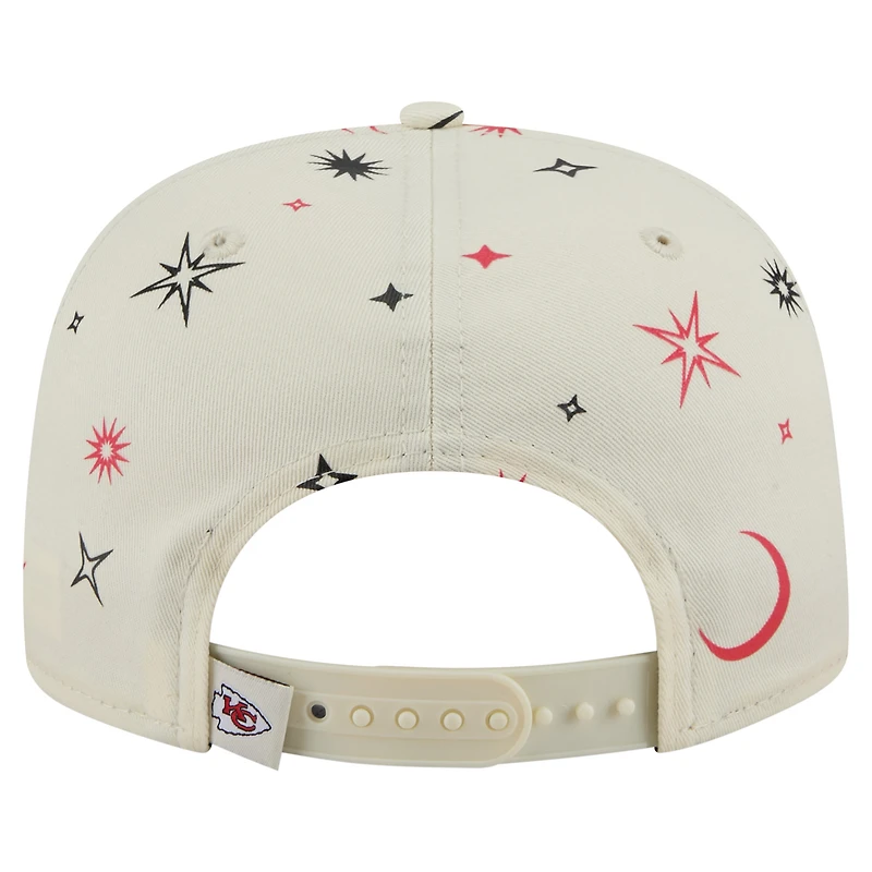 Men's New Era Cream Kansas City Chiefs Celestial Golfer Adjustable Hat