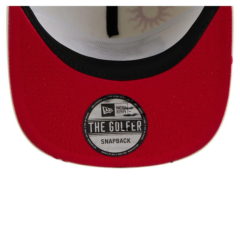 Men's New Era Cream Kansas City Chiefs Celestial Golfer Adjustable Hat