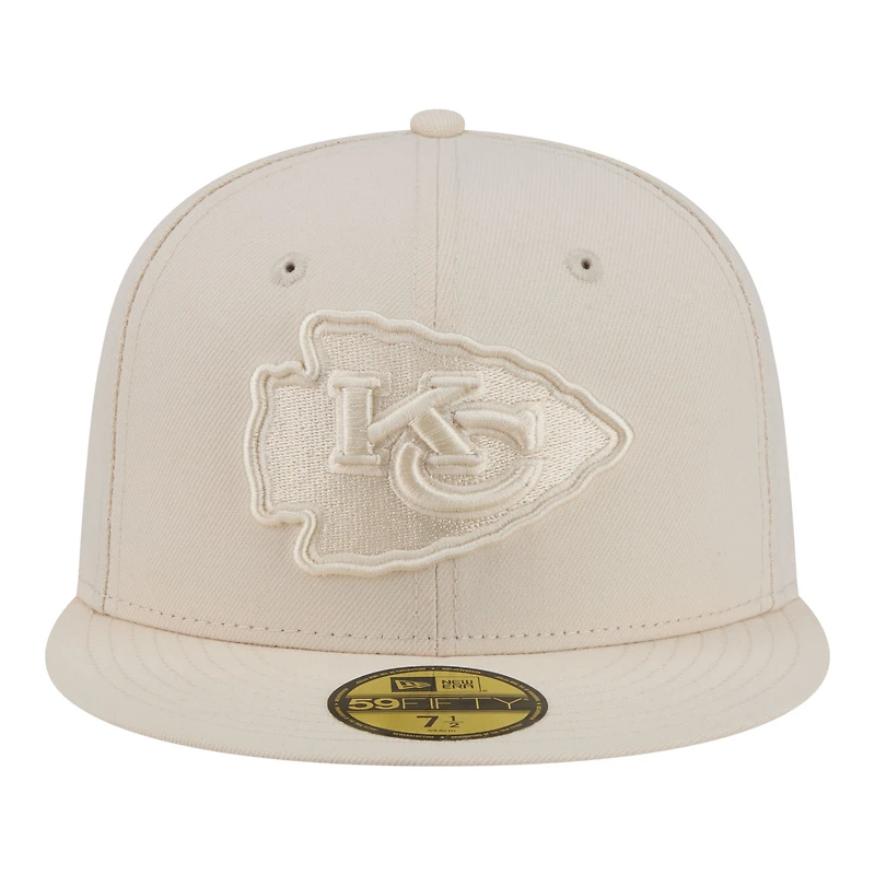 Men's New Era  Cream Kansas City Chiefs Color Pack 59FIFTY Fitted Hat