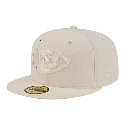 Men's New Era Cream Kansas City Chiefs Color Pack 59FIFTY Fitted Hat