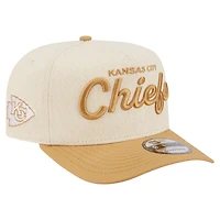 Casquette snapback New Era crème Kansas City Chiefs 9FIFTY A-Frame pour homme
